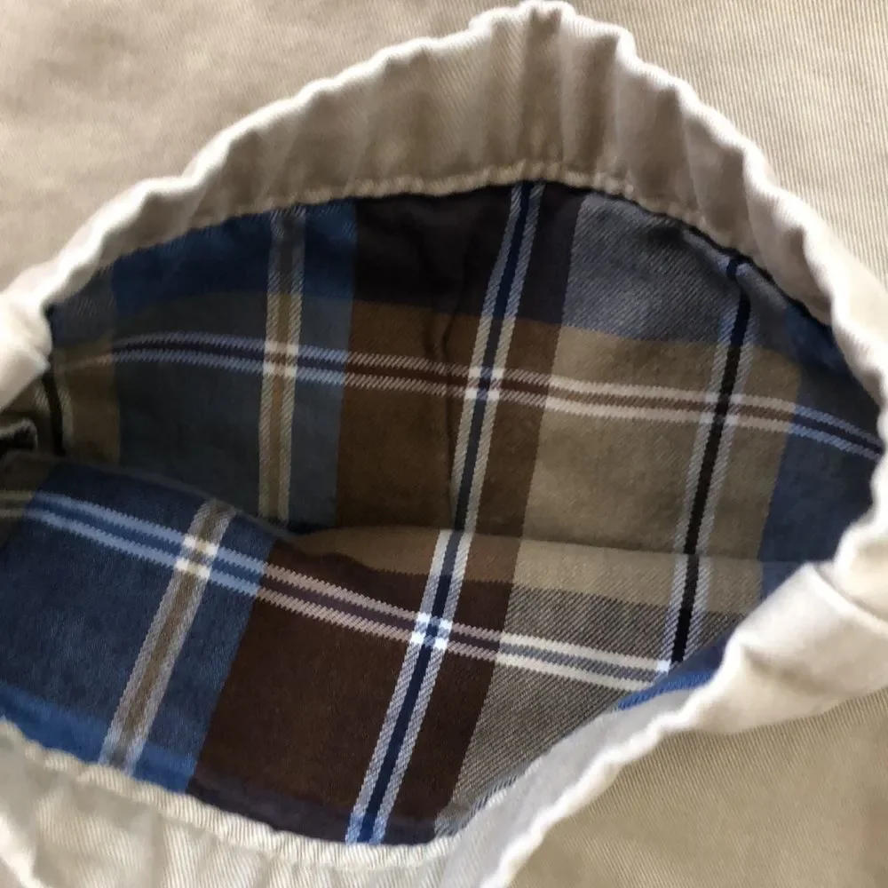 Lands End Fully Flannel Lined Khaki Tan Pants - Picture 3 of 5